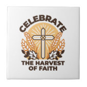 Faith Harvest Celebration – Inspirerend kunst Tegeltje (Voorkant)