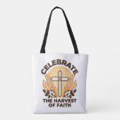 Faith Harvest Celebration – Inspirerend kunst Tote Bag (Achterkant)