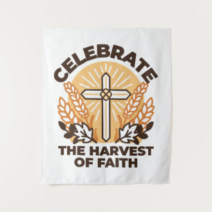 Faith Harvest Celebration – Inspirerend kunst Wandkleed