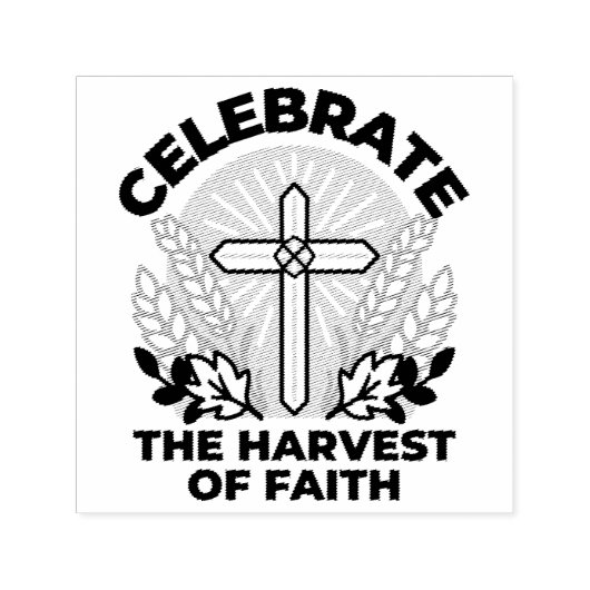 Faith Harvest Celebration – Inspirerend kunst Zelfinktende Stempel (Design)