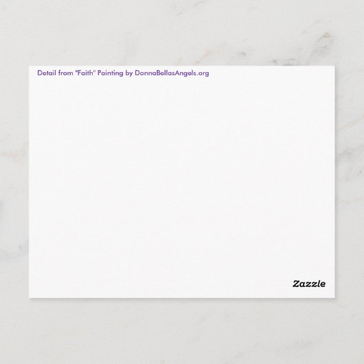 Faith Heart Briefkaart (Achterkant)