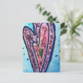 Faith Heart Painting Cutsom Art Briefkaart (Staand voorkant)