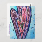 Faith Heart Painting Cutsom Art Briefkaart (Voorkant / Achterkant)