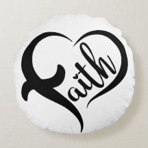 Faith Heart Shape Inspirerend zwarte typografie