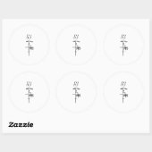Faith Hearts & Cross Christelijk Faith Design Ronde Sticker (Vel)