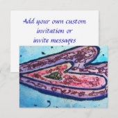 Faith Hearts Custom Small Invitation of Nodig uit Kaart (Voorkant / Achterkant)