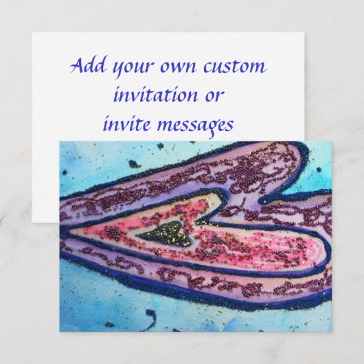 Faith Hearts Custom Small Invitation of Nodig uit Kaart (Voorkant / Achterkant)