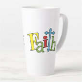 Faith Hebrews 11:1 Christelijke latte Mok (Rechterhoek)