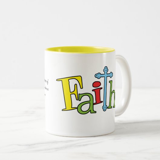 Faith Hebrews 11:1 Coffee Mok (Voorkant rechts)