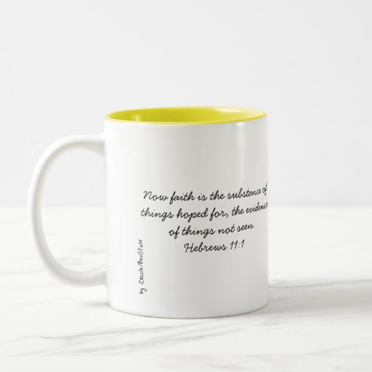 Faith Hebrews 11:1 Coffee Mok (Links)