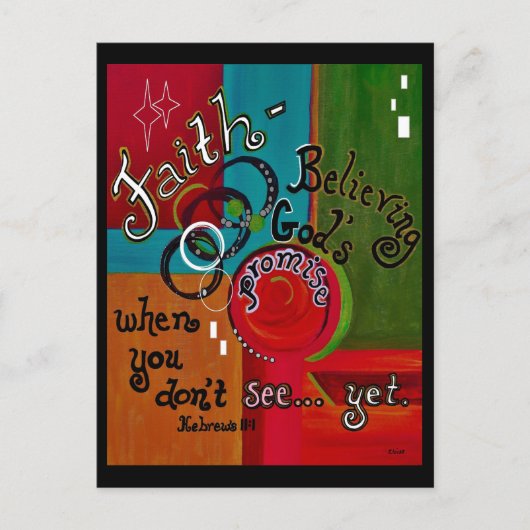 Faith Hebrews 11 Briefkaart (Voorkant)
