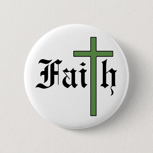 Faith Heilige Kruis Ronde Button 5,7 Cm (Voorkant)