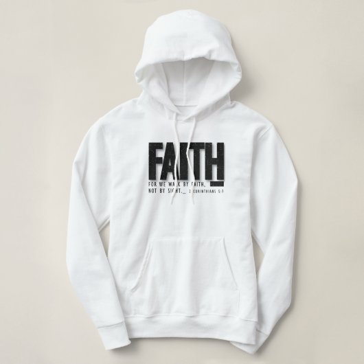 Faith Hoodie Christelijk Sweatshirt met Bijbelvers (Design voorkant)