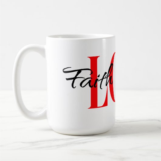 Faith-hoopliefde Koffiemok (Links)