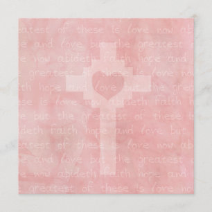 Faith Hope and Love Christelijk Square Wedding Kaart