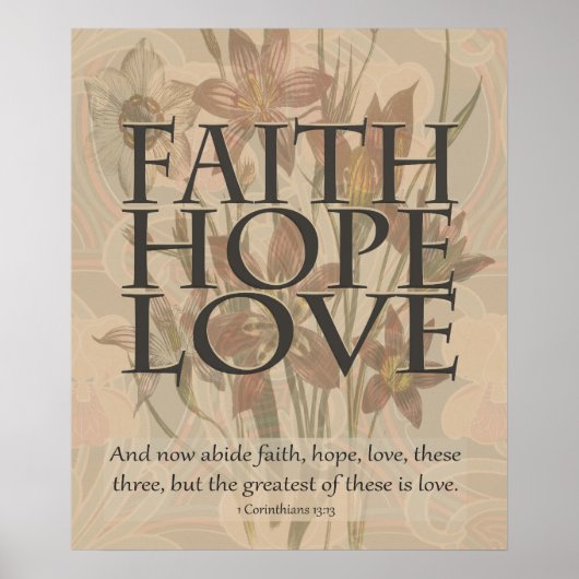 Faith, Hope and Love Poster (Voorkant)