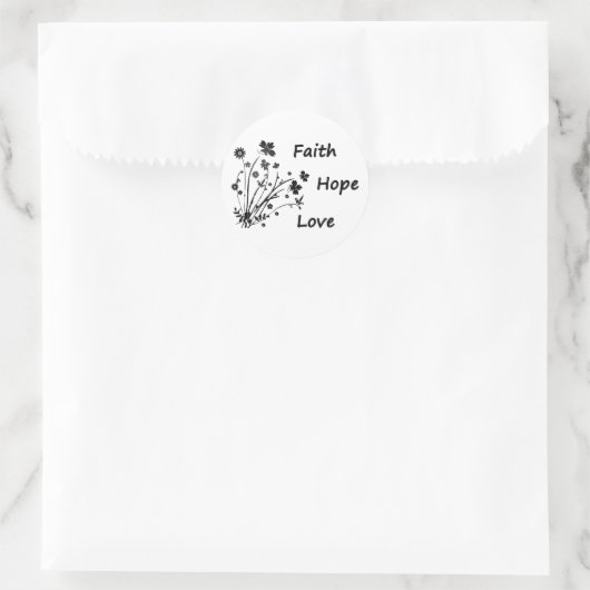 Faith Hope and    LoveSquare Sticker (Tas)