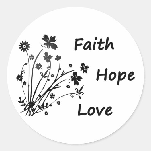 Faith Hope and    LoveSquare Sticker (Voorkant)