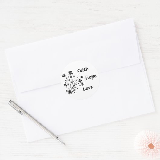 Faith Hope and    LoveSquare Sticker (Envelop)