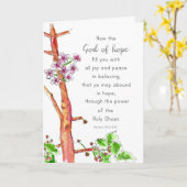 Faith Hope Bijbel Scripture Romans 15 Religious Kaart (Gele Bloem)