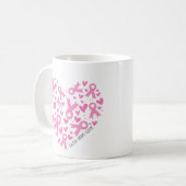 Faith Hope Breast Cancer Pink Ribbon Awareness Koffiemok (Voorkant links)