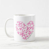 Faith Hope Breast Cancer Pink Ribbon Awareness Koffiemok (Links)
