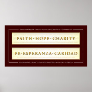 Faith, Hope, Charity in Spaans Poster