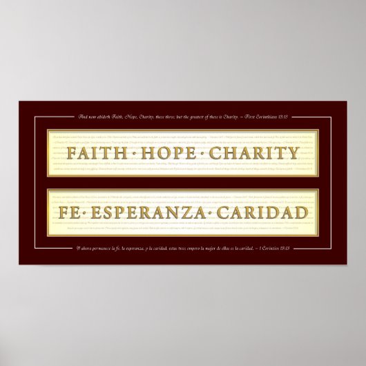 Faith, Hope, Charity in Spaans Poster (Voorkant)