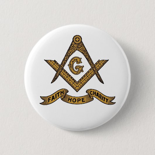 Faith Hope Charity Masonic emblem Button (Voorkant)