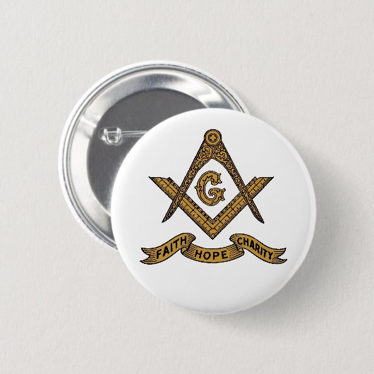 Faith Hope Charity Masonic emblem Button (Voorkant /achterkant)