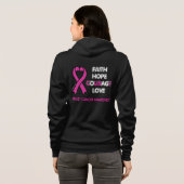 Faith Hope Courage Love... Breast Cancer Hoodie (Achterkant volledig)