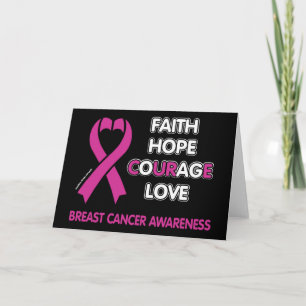Faith Hope Courage Love... Breast Cancer Kaart