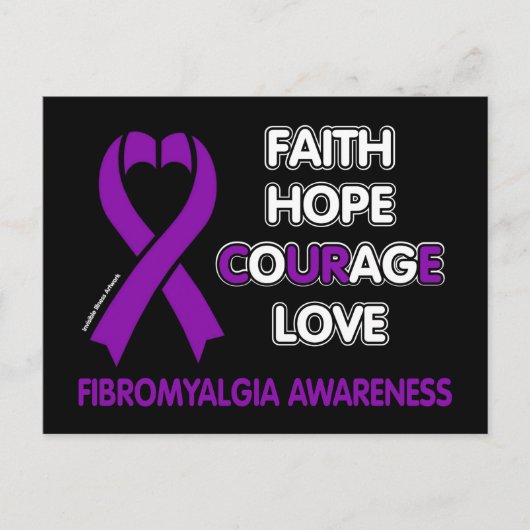 Faith Hope Courage Love... Fibro Briefkaart (Voorkant)