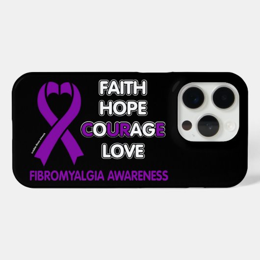 Faith Hope Courage Love... Fibro Case-Mate iPhone Case (Achterkant (horizontaal))