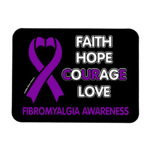 Faith Hope Courage Love... Fibro Magneet