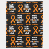 FAITH HOPE COURAGE LOVE...RSD/CRPS FLEECE DEKEN (Voorkant)