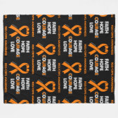 FAITH HOPE COURAGE LOVE...RSD/CRPS FLEECE DEKEN (Voorkant (Horizontaal))