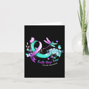 Faith Hope Cure Dragonfly Zelfmoordpreventie bewus Kaart