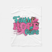 Faith Hope Cure Fleece Deken (Voorkant)
