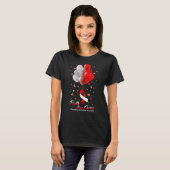 Faith Hope Cure Vlinders Rode Lint Pulmonary E T-shirt (Voorkant volledig)