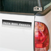 Faith, Hope en Charity Bumpersticker (Op Truck)
