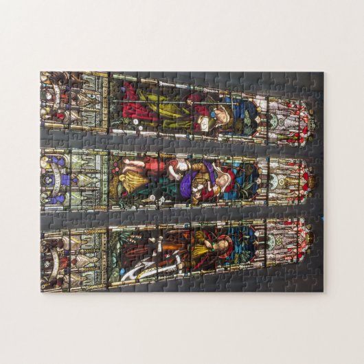 Faith, Hope en Charity Glas in lood Window Legpuzzel (Horizontaal)