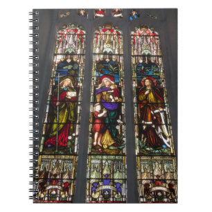Faith, Hope en Charity Glas in lood Window Notitieboek