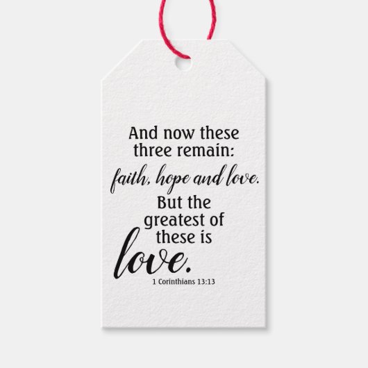 Faith Hope en Love Cadeaulabel (Voorkant)