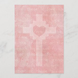 Faith Hope en Love Christelijk 5 x 7 Wedding Kaart