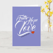 Faith Hope en Love Greeting Kaart (Gele Bloem)