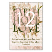 Faith, Hope en Love Kaart (Voorkant)