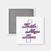 Faith Hope en Love Magnet (Voorkant / Achterkant)