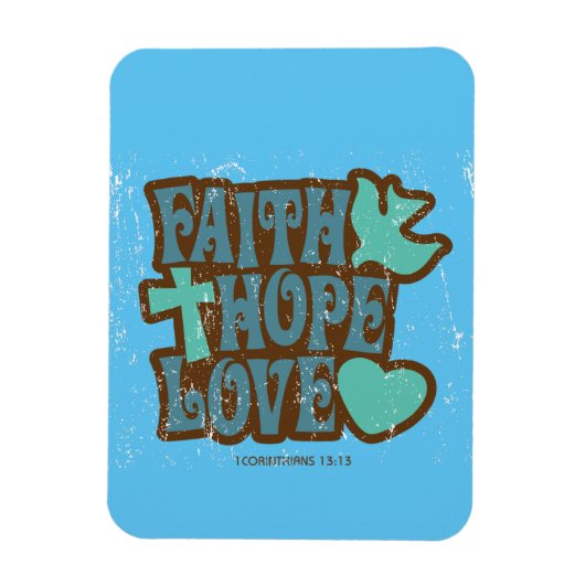 Faith Hope en Love Magnet Magneet (Verticaal)