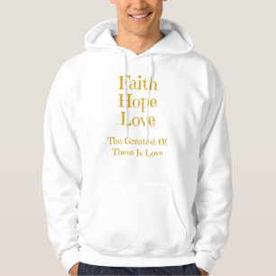 Faith Hope en Love Mannen Hoodie